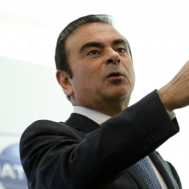 Nissan CEO Carlos Ghosn Keynotes New York Automobile Show Press Breakfast